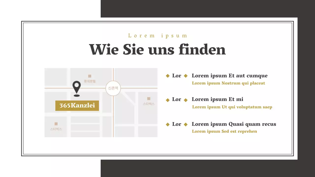 Einfaches braunes und weißes Firmenprofil einer Anwaltskanzlei