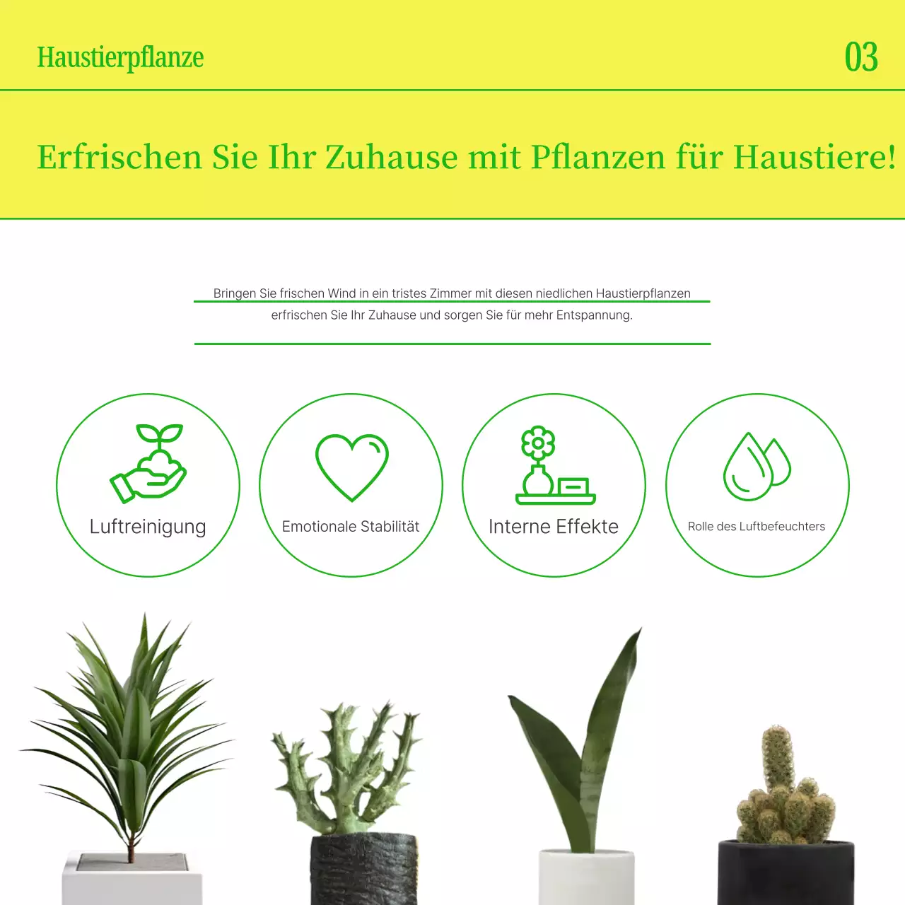 Werben Sie für Ihr Haustier mit einfachen gelben und grünen Farben