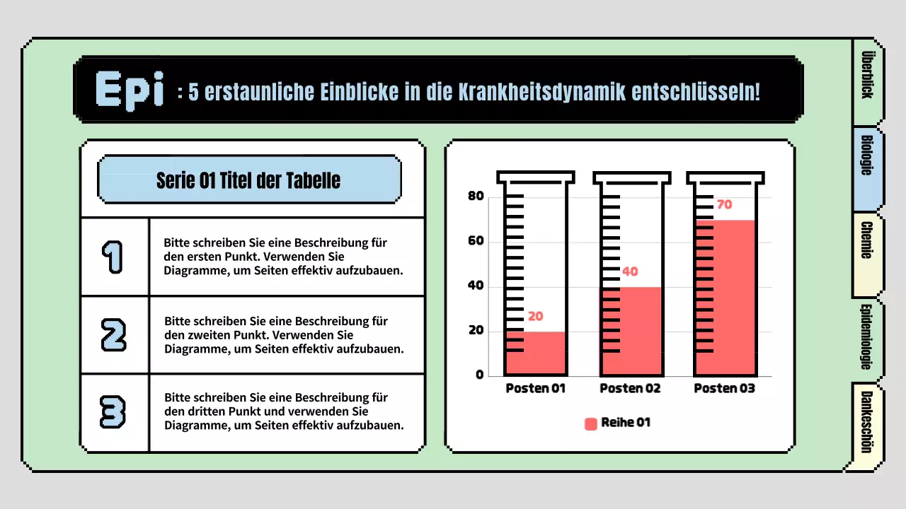 Niedlicher Unterrichtsplan für die Grundschule in Hellblau und Hellgrün
