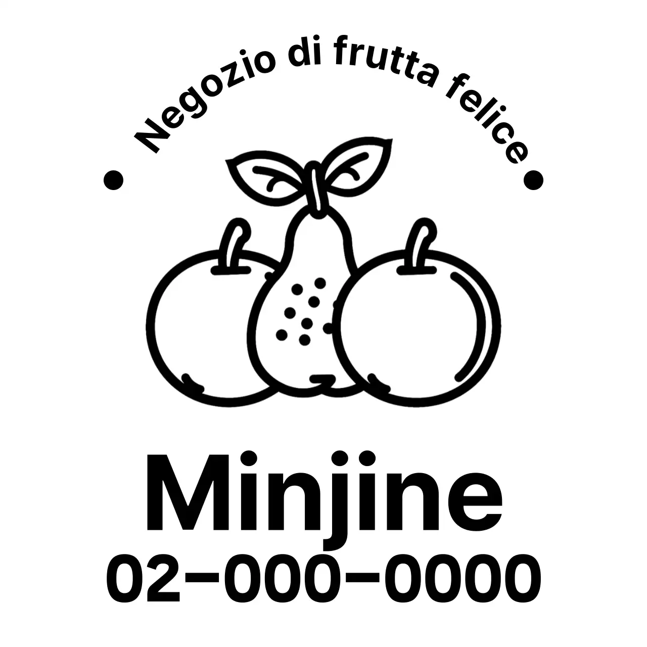 Design con icone di frutta e caratteri tipografici audaci