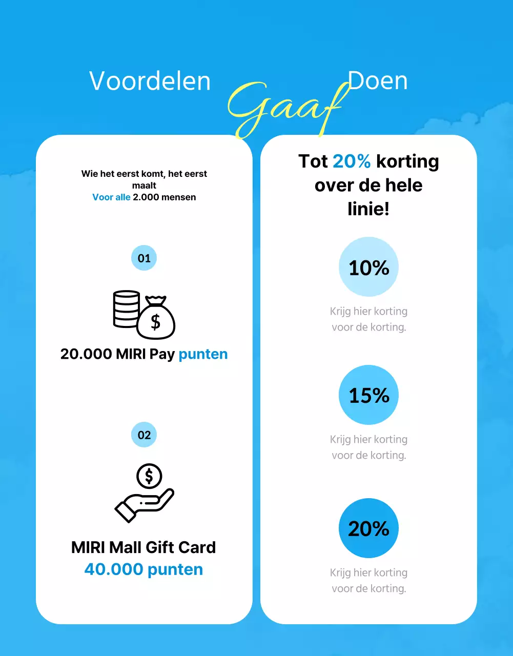 Advertentie zomeruitverkoop met blauwe en gele accenten