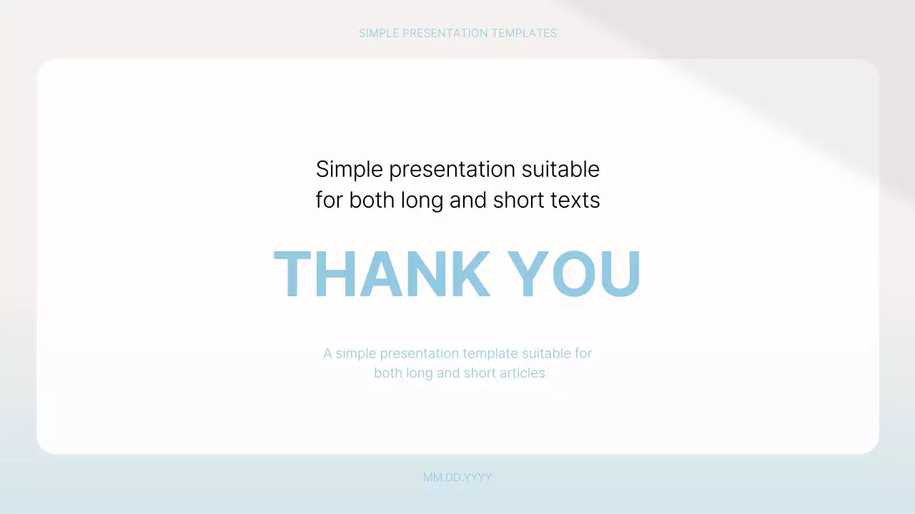 Blue Simple Template Presentation