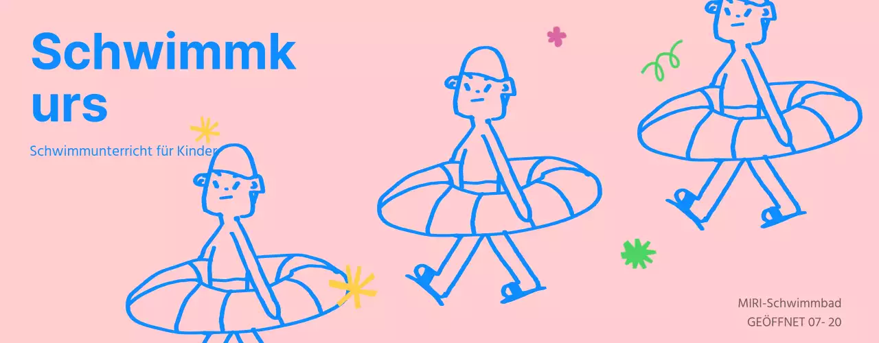 Förderung von blauen und rosafarbenen Schwimm- und Sportzentren für Kinder