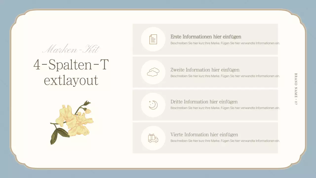 Ein luxuriöses Markenzeichen in Hellblau