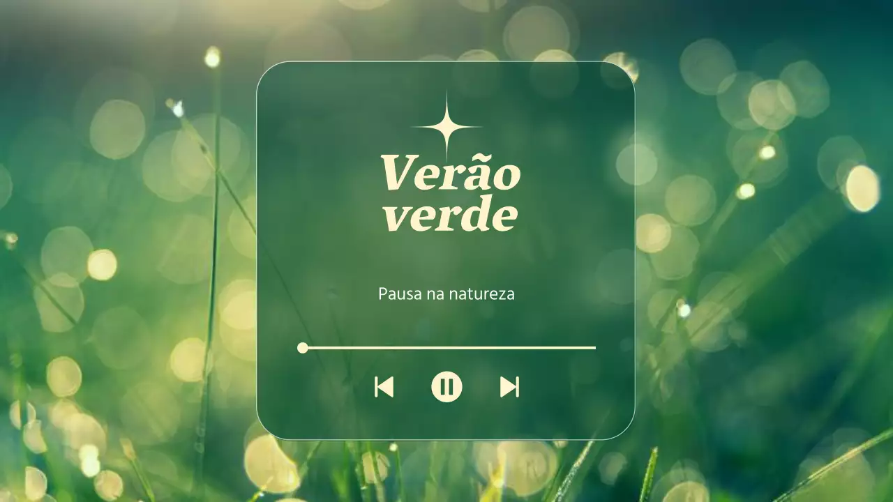 Um ambiente simples de verão em amarelo e verde Título principal