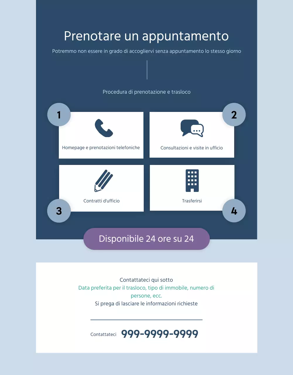 Promuovere uno spazio di coworking blu e bianco