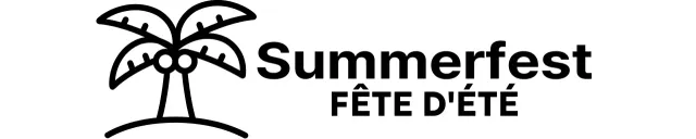 Festival d'été simple avec illustrations de palmiers