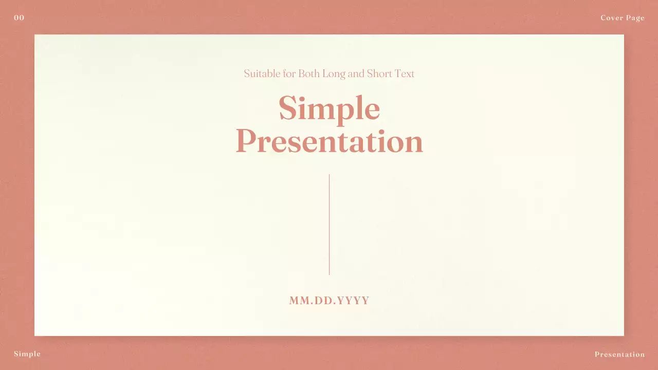 Coral Simple Template Presentation