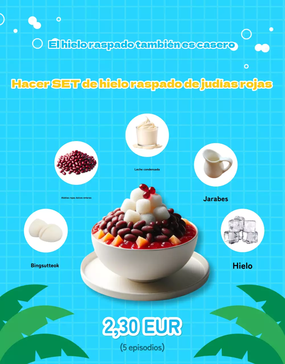 Promociona un bonito verano en azul claro