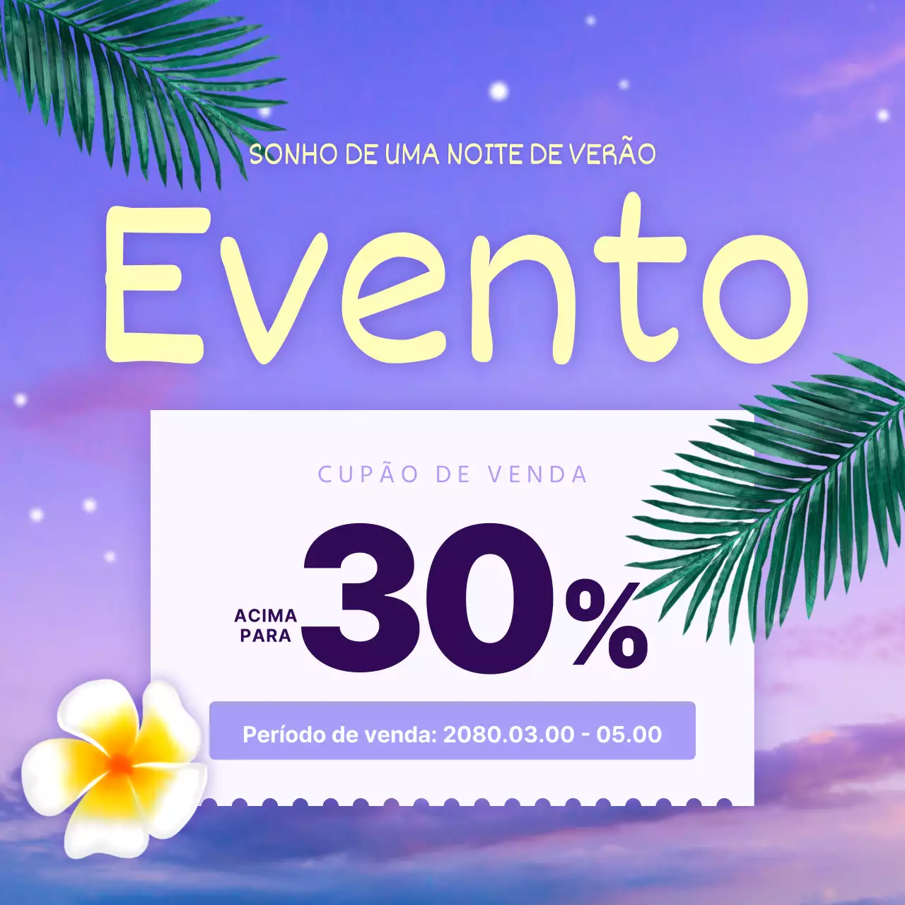 Promover uma venda de verão moderna em roxo
