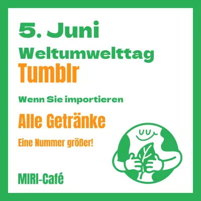 Grün und Orange sind trendy für Umweltveranstaltungen