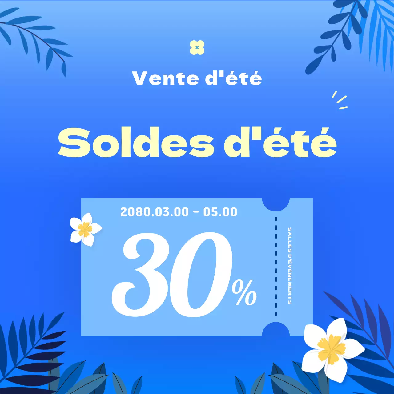 Faites la promotion de vos événements estivaux en bleu