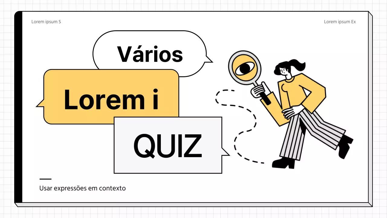 Materiais didácticos simples em amarelo e branco