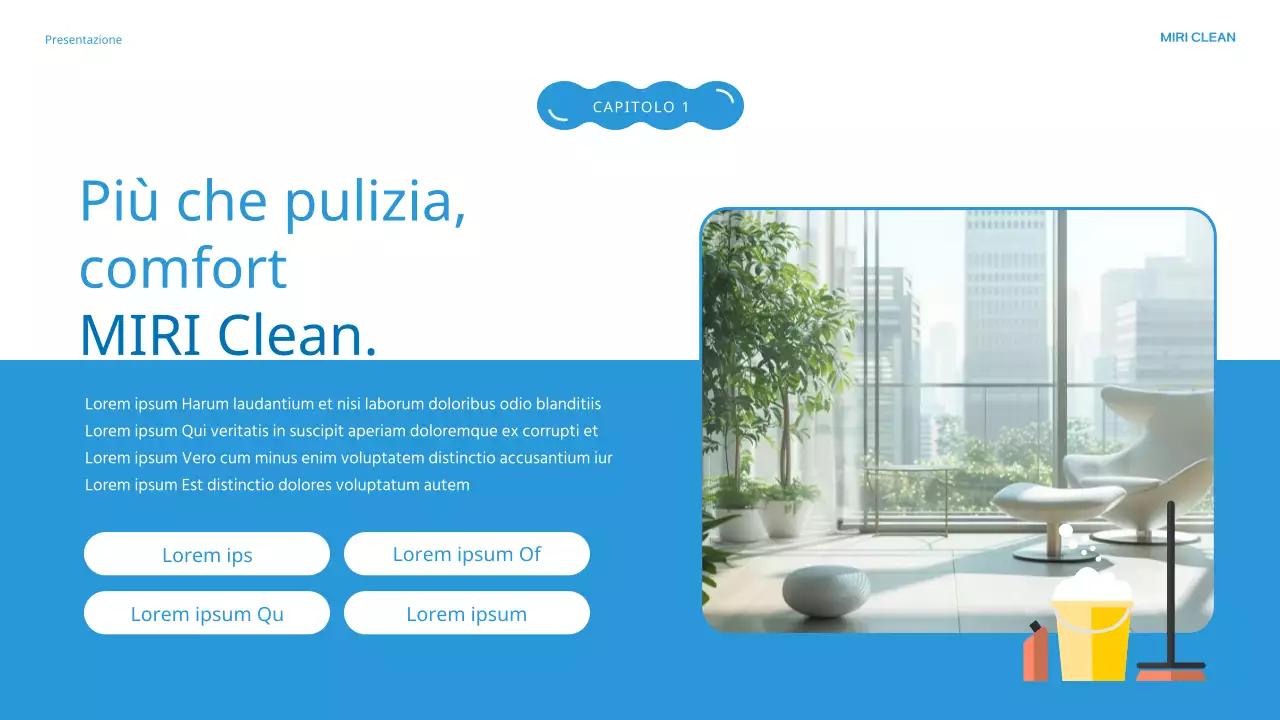 Presentazione dell'agenzia di pulizie Blue's lovely