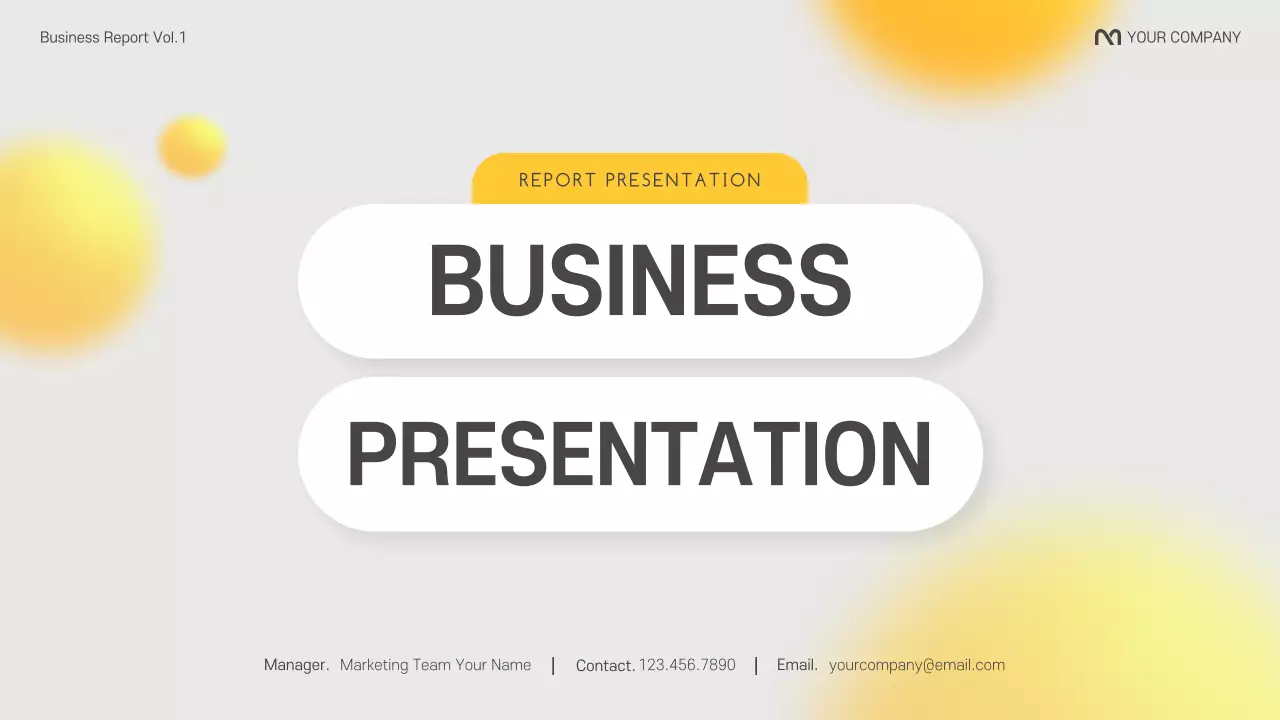 Yellow Modern Business Presentation
