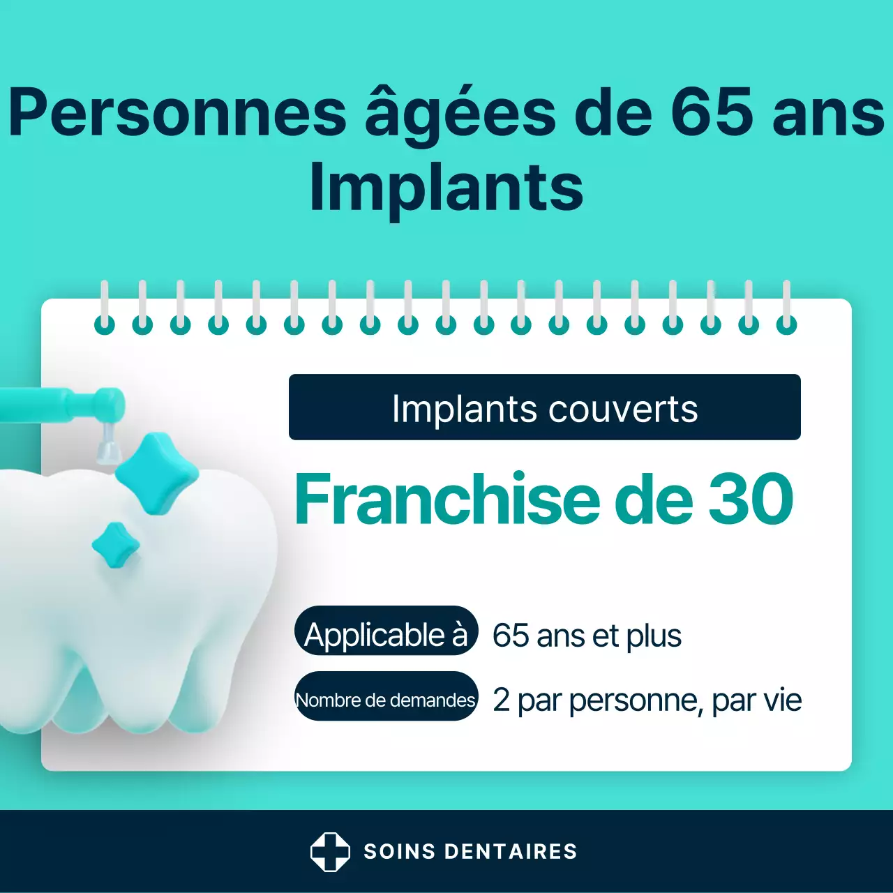 Un simple billet promotionnel sur les soins dentaires à la menthe et au blanc