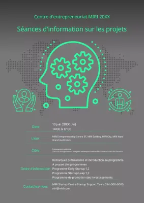 Une simple annonce verte et grise