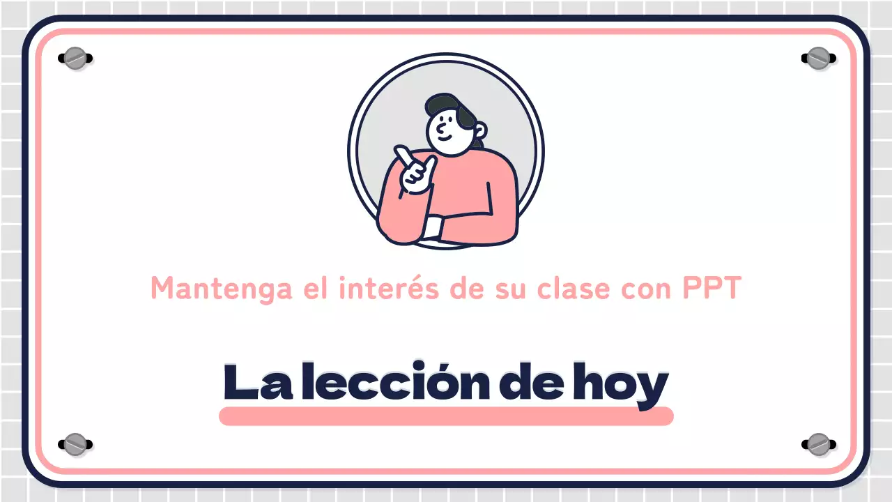 Lecciones de secundaria con personajes de color rosa y menta