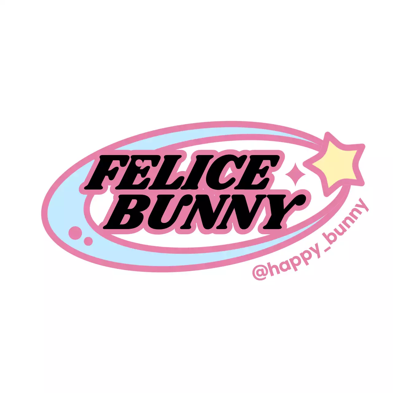 Logo del marchio di cartoleria kitsch in rosa