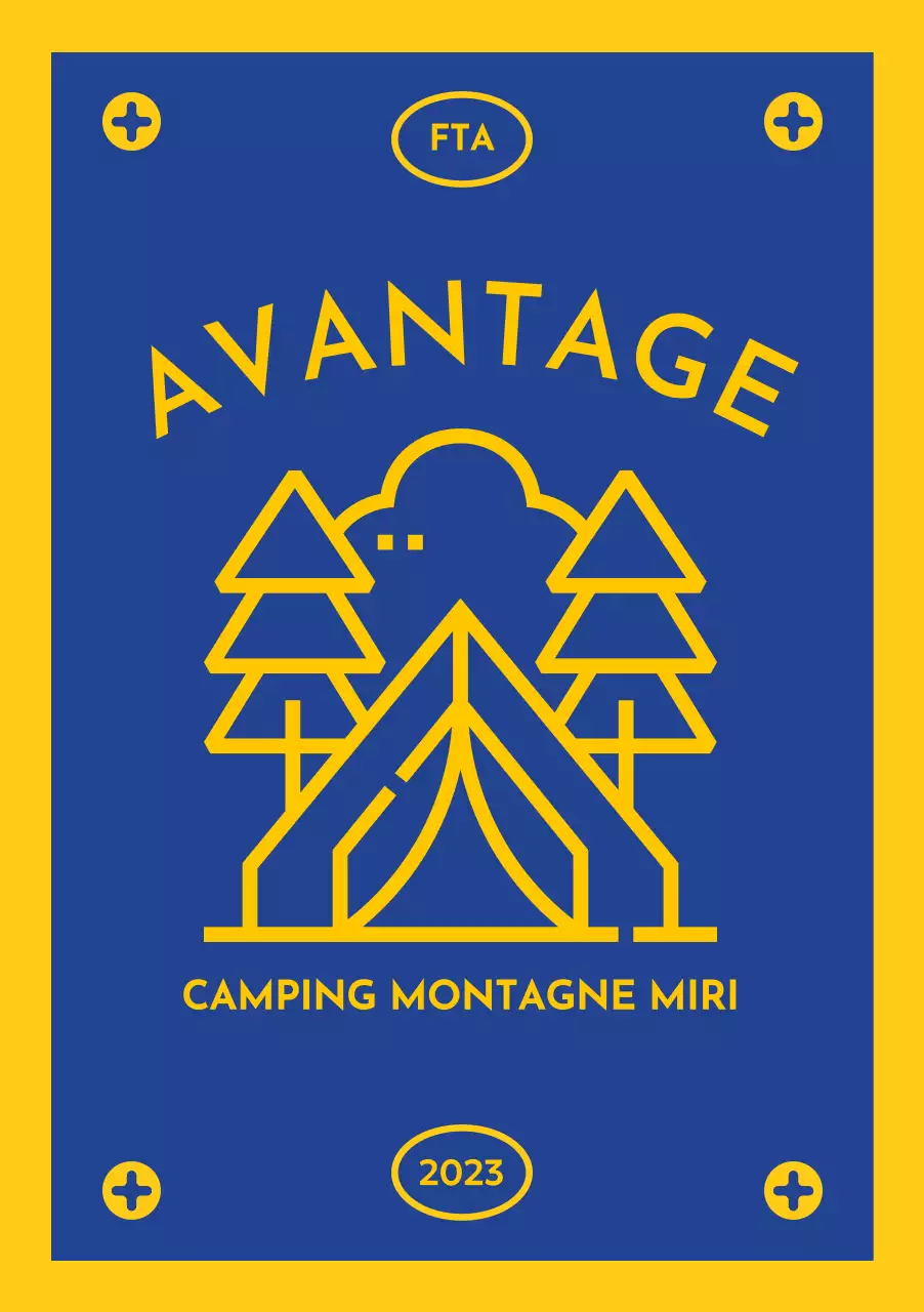 Conception avec des icônes de camping en forme de drapeau