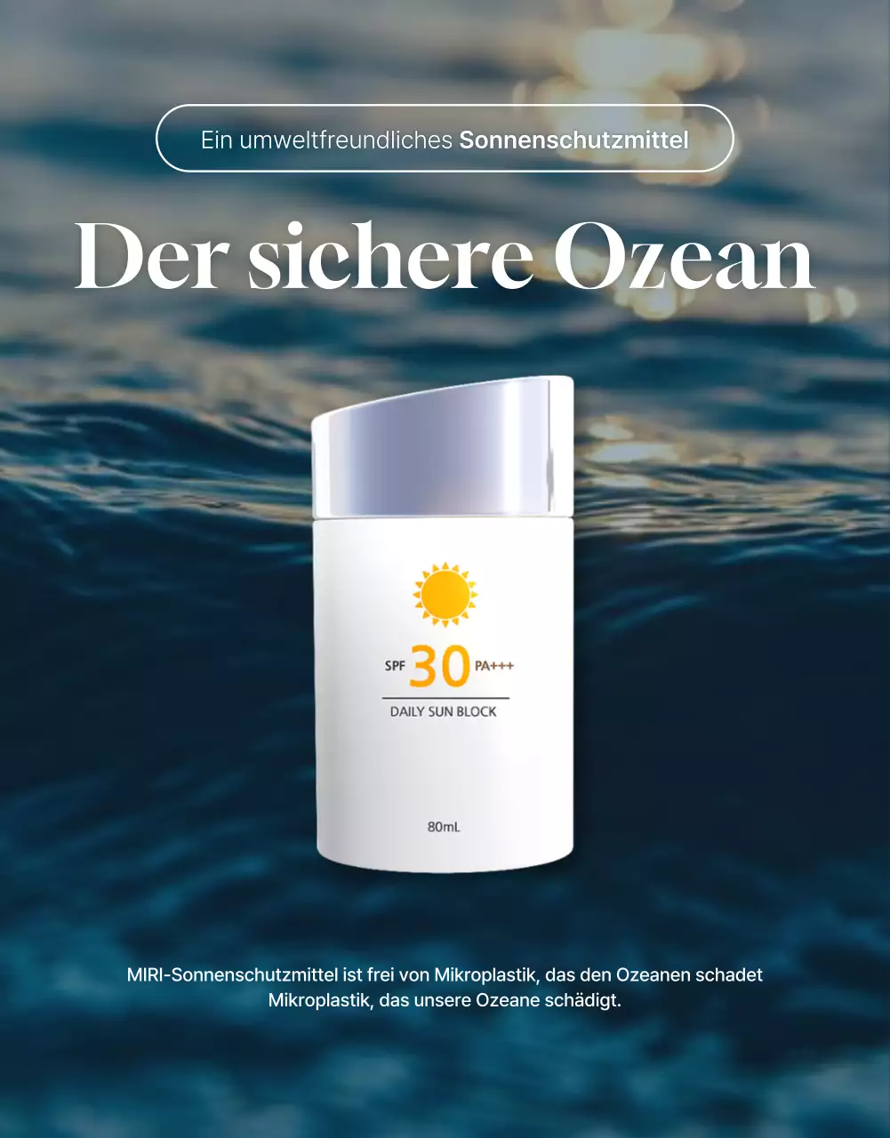 Förderung sommerlicher, saisonaler Sonnenschutzmittel in trendigen Minz- und Hellblautönen