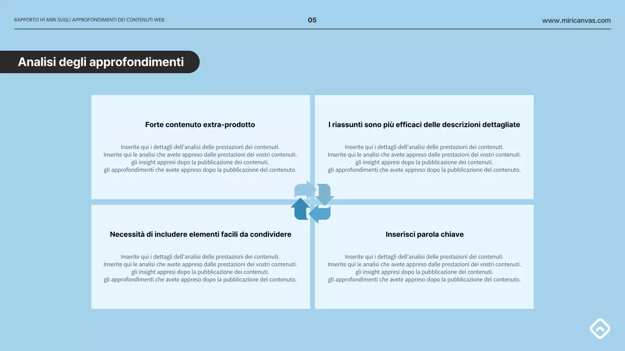 Un semplice rapporto di approfondimento in grigio e azzurro