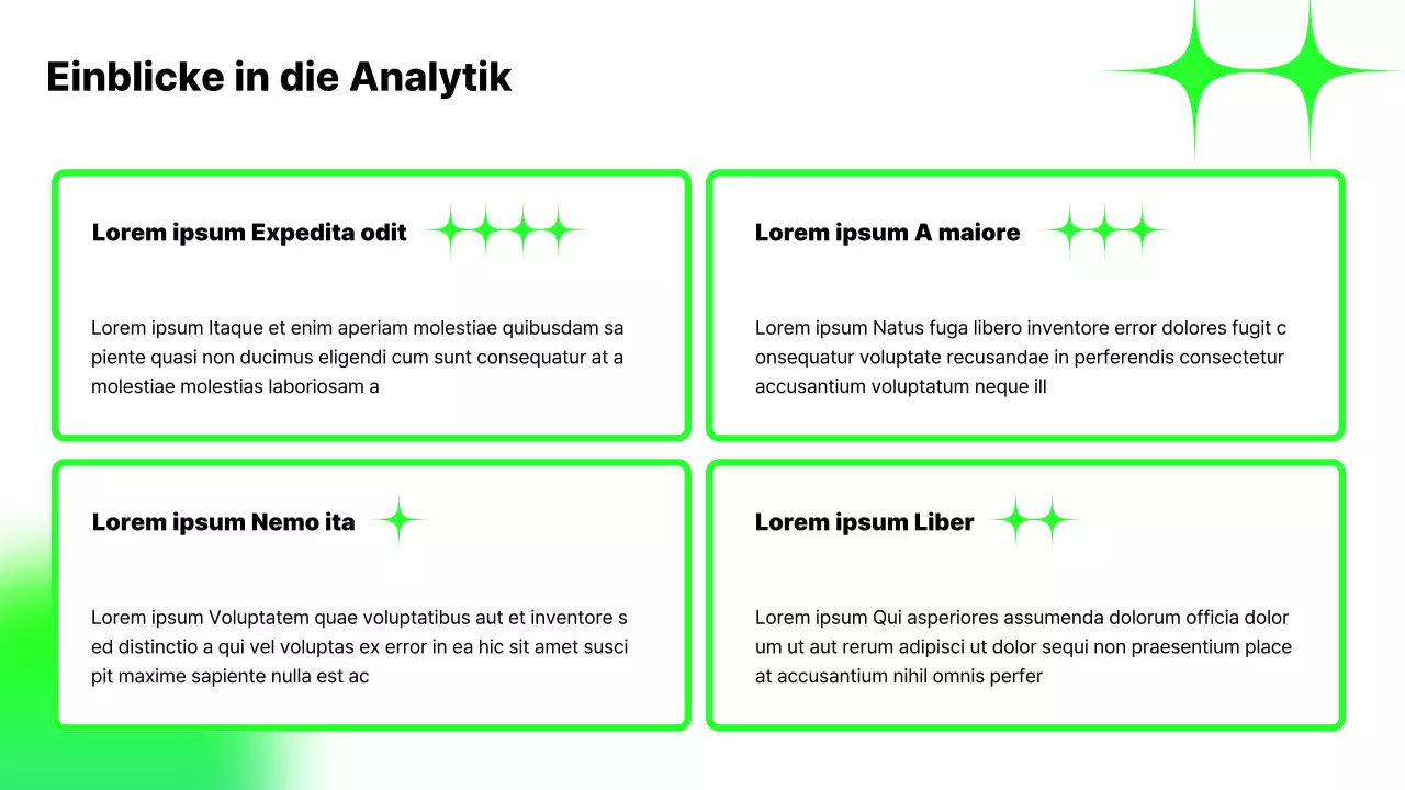 Fluoreszierende, trendige Inhaltserkenntnisse Strategiebericht