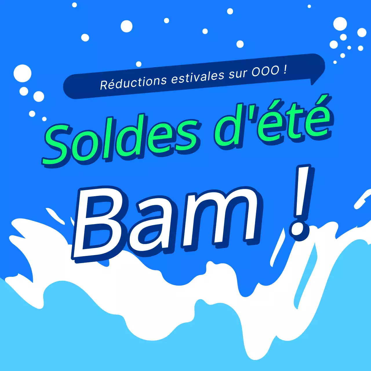 Une collection de vignettes d'événements estivaux tendance en bleu clair et en bleu