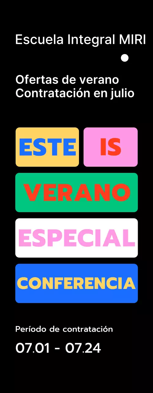 Diseños con recuadros de distintos colores para resaltar las frases