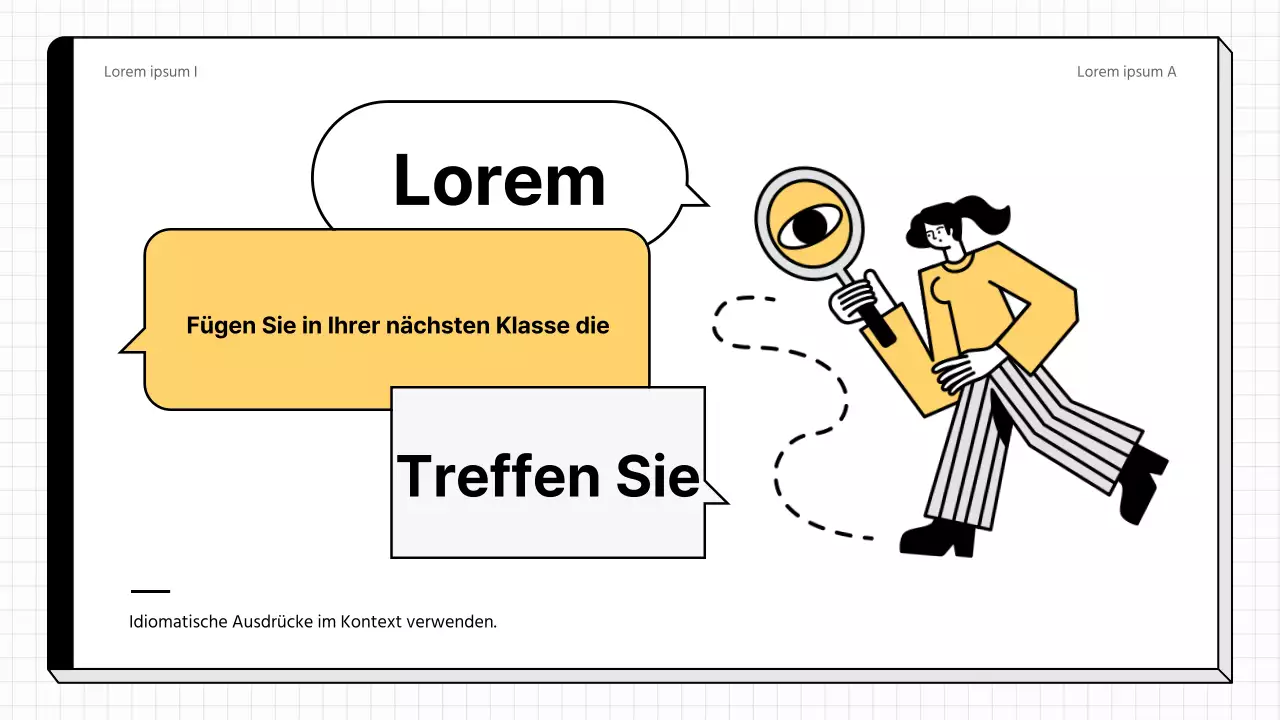 Einfache gelbe und weiße Sprachlehrmittel