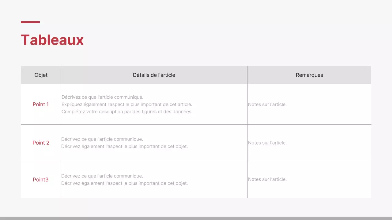 Rapport d'entreprise minimaliste en rouge et blanc