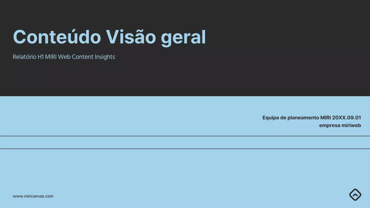 Um relatório de informação simples em cinzento e azul claro
