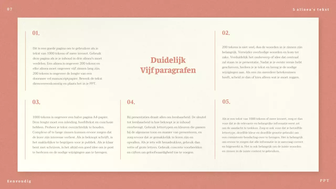 Roze minimalistische voorstellen voor lange en korte berichten