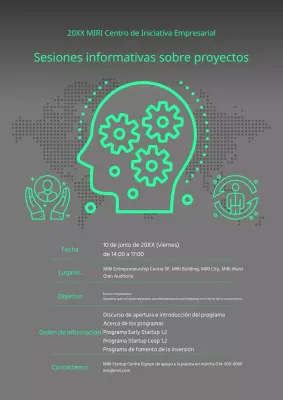 Un simple anuncio en verde y gris