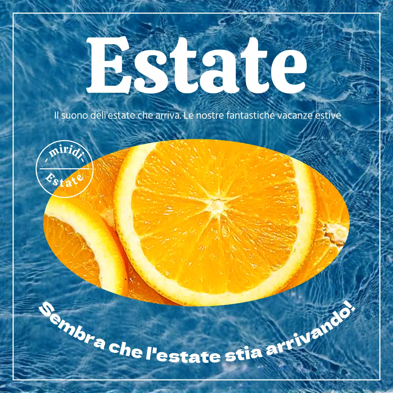 Un semplice post sulle vacanze estive in bianco e blu