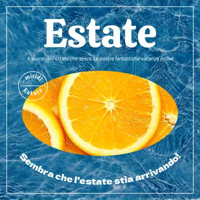 Un semplice post sulle vacanze estive in bianco e blu