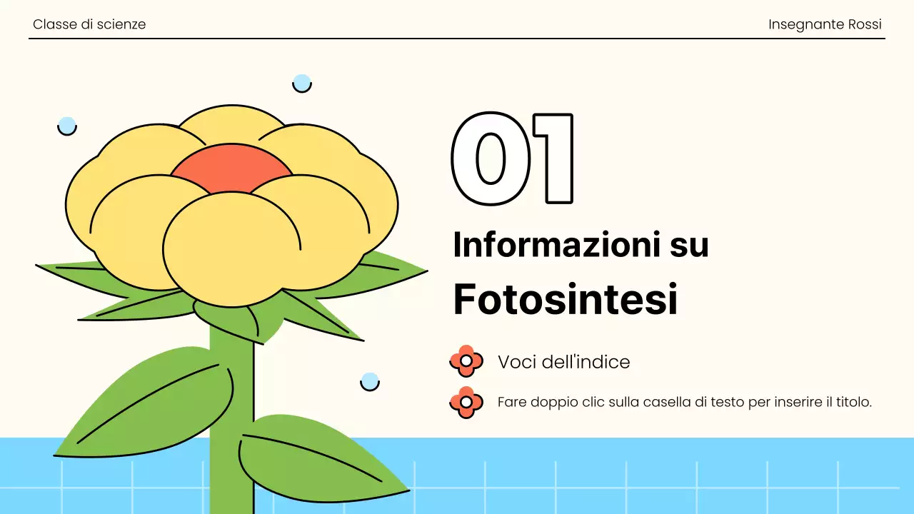 La fotosintesi in un'esplosione di arancione e verde