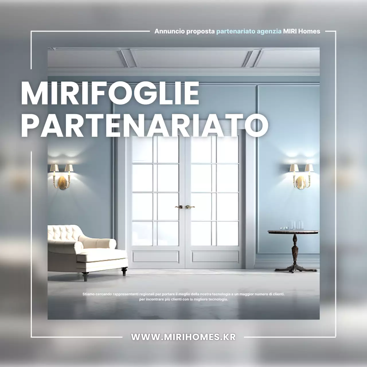 Moderna agenzia di reclutamento in azzurro e grigio