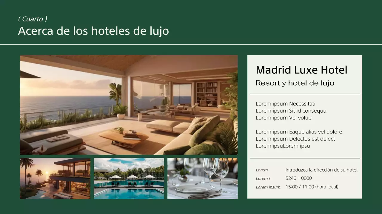 Una moderna guía de viajes de golf en color caqui y marfil