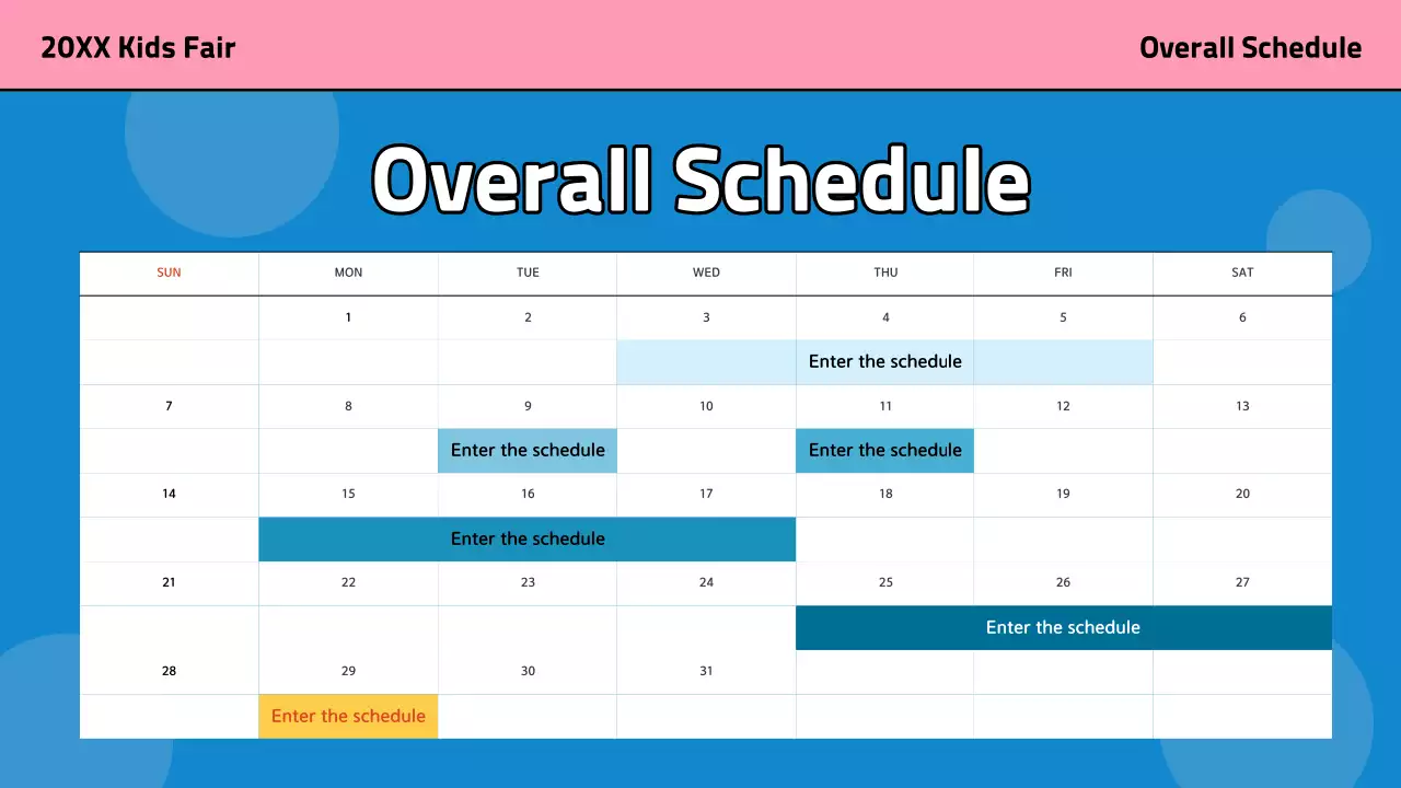 Blue Playful Kids Event Guide Presentation