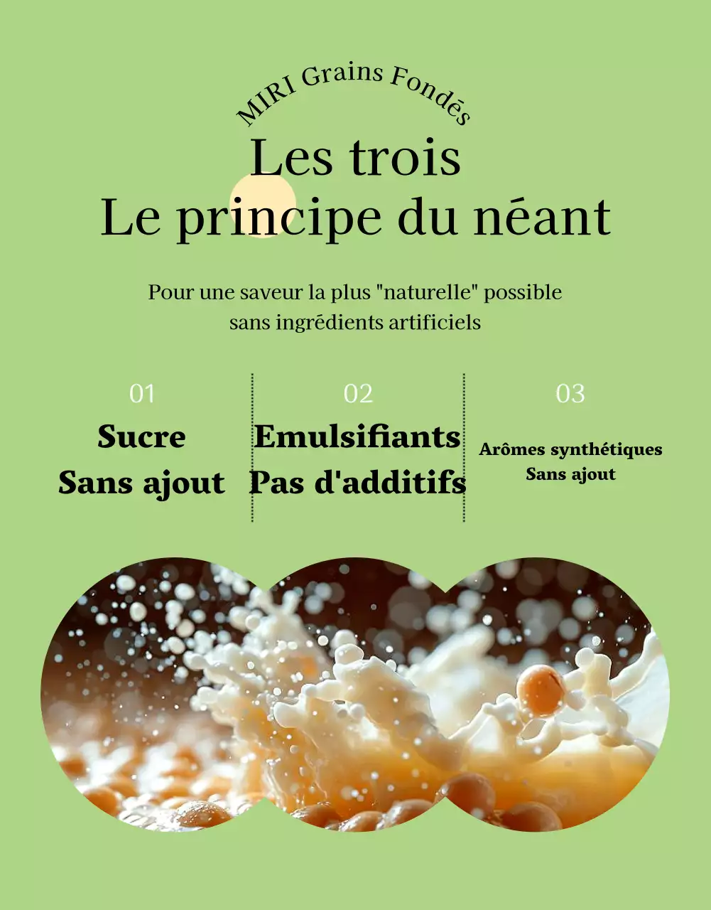 À propos du produit laitier de soja beige et minimaliste