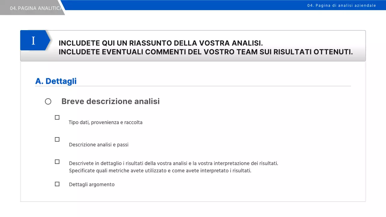 Un semplice rapporto sulla strategia aziendale in blu e nero