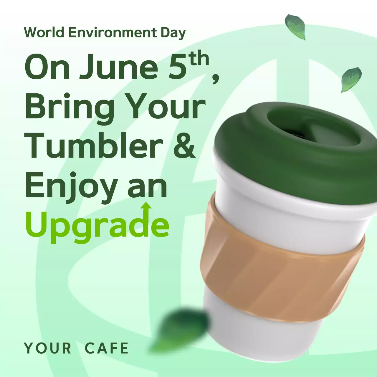 Green Modern Environment Promotion Social Media Post