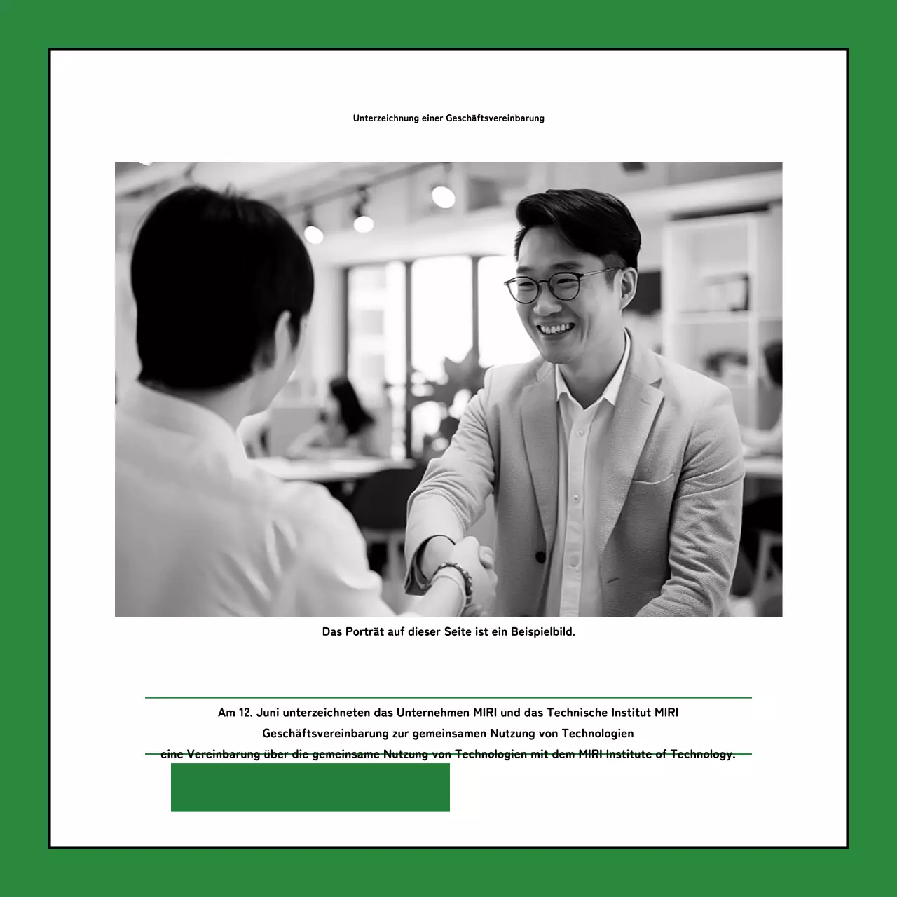 Eine einfache grüne und khakifarbene Arbeitsplatzvereinbarung erklärt