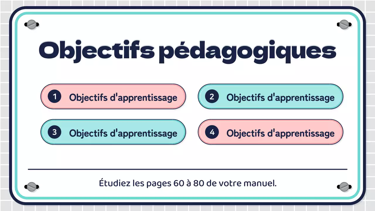 Plans de cours pour le collège avec des personnages roses et mentholés