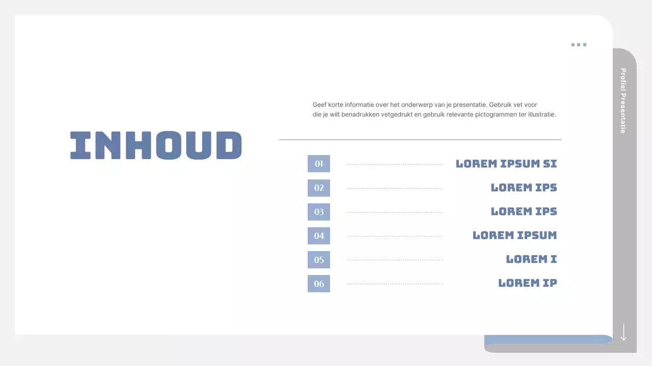 Een eenvoudige schoolprospectus in grijs en blauw