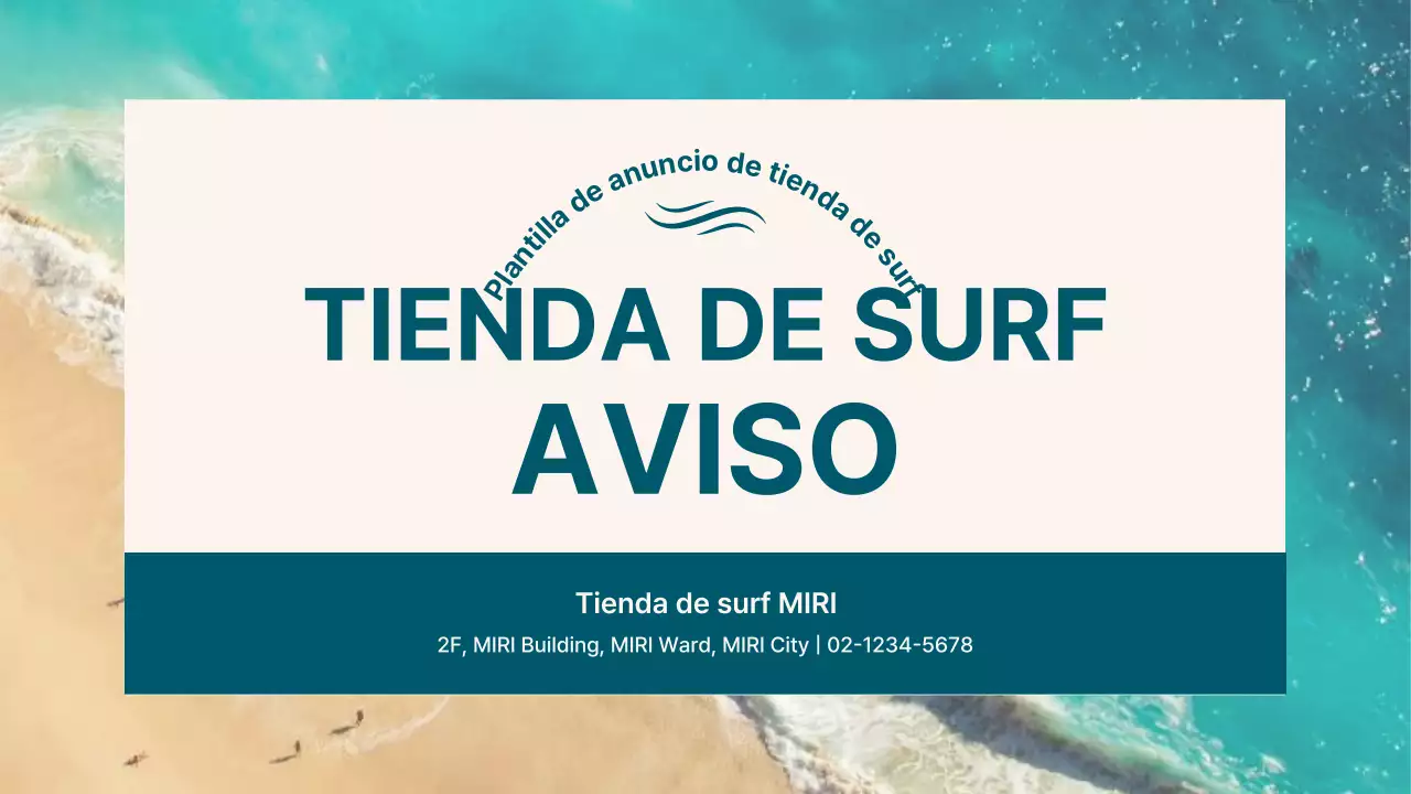 Sobre el moderno diseño de la tienda de surf en azul