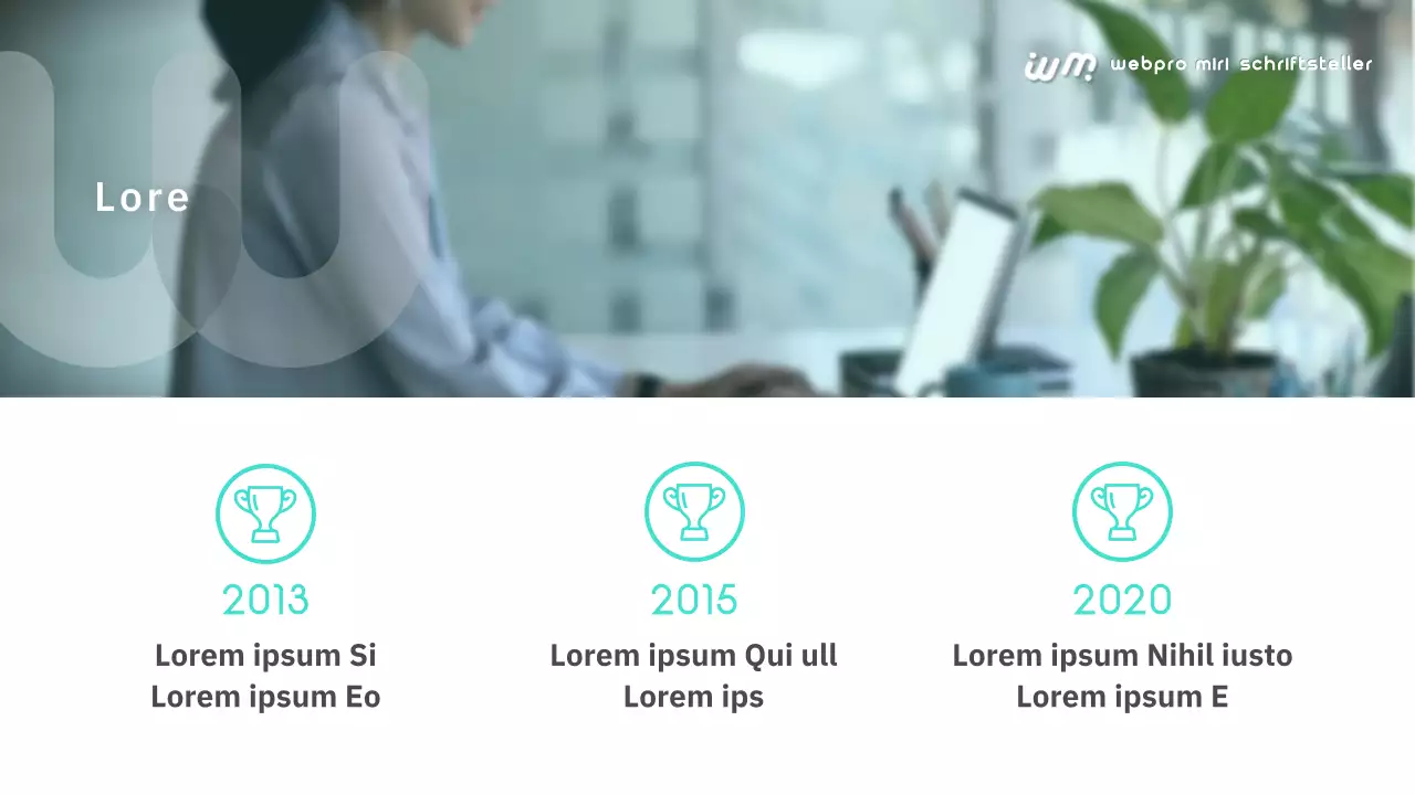 Ein einfaches Portfolio für freiberufliche Autoren in Weiß