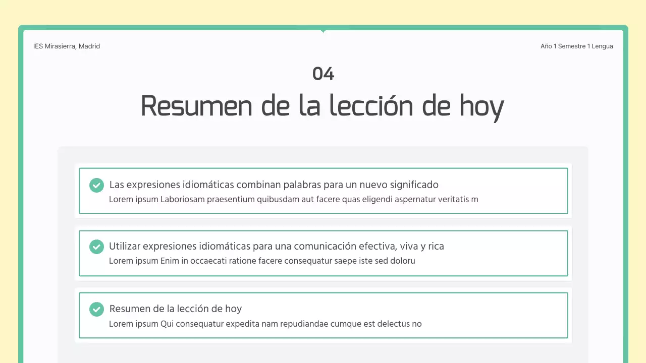 Un libro verde y amarillo: lección conceptual sobre expresiones idiomáticas coreanas en la enseñanza media
