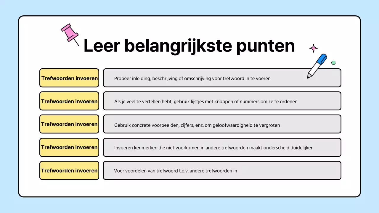 Leuke gele en blauwe schoolspullen
